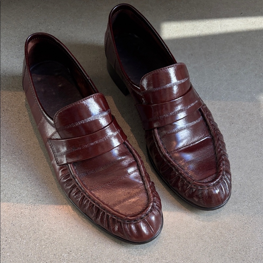 The Row Eel-Skin soft loafers 39.5